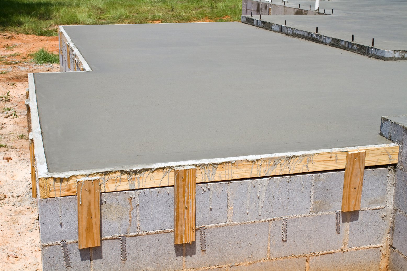 Fresh Concrete Slab